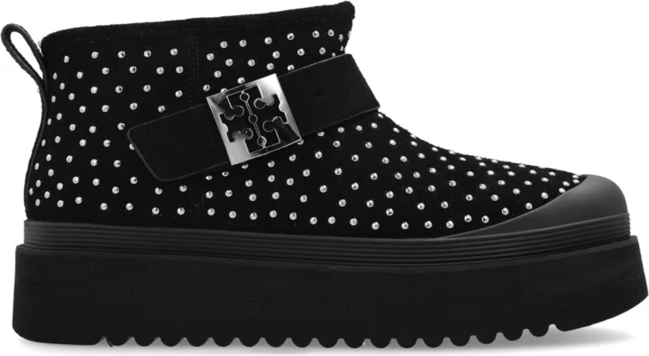 Snow Boots With Logo, , - Black