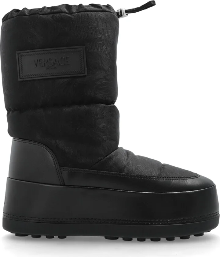 Snow Boots With Logo, , - Black