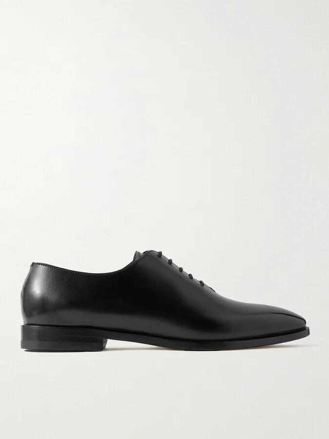 Snowdon Whole-Cut Glossed-Leather Oxford Shoes
