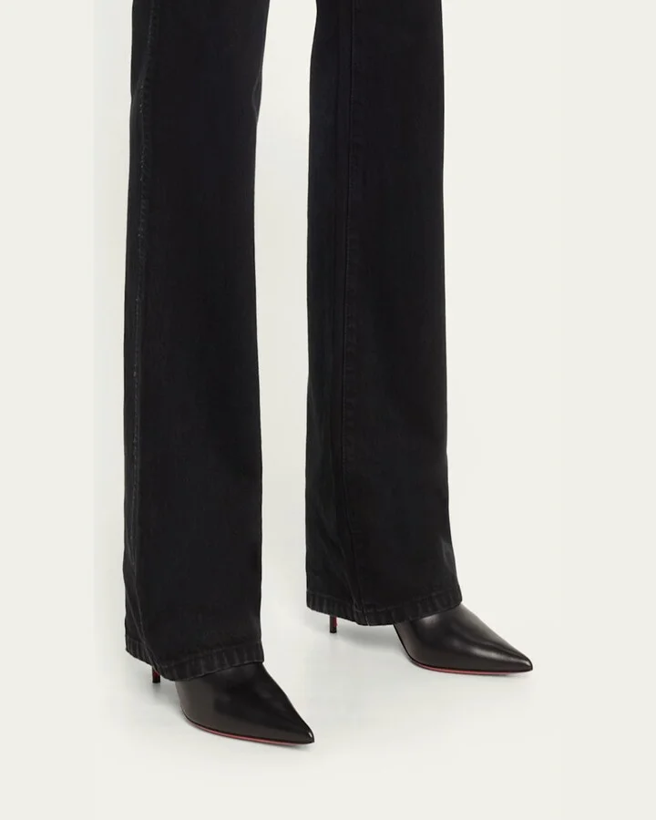 So Apostropha Leather Red Sole Stiletto Booties - Image 6