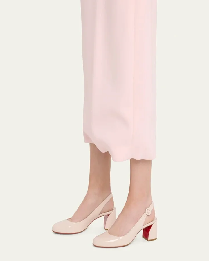So Jane Patent Red Sole Slingback Pumps - Image 3