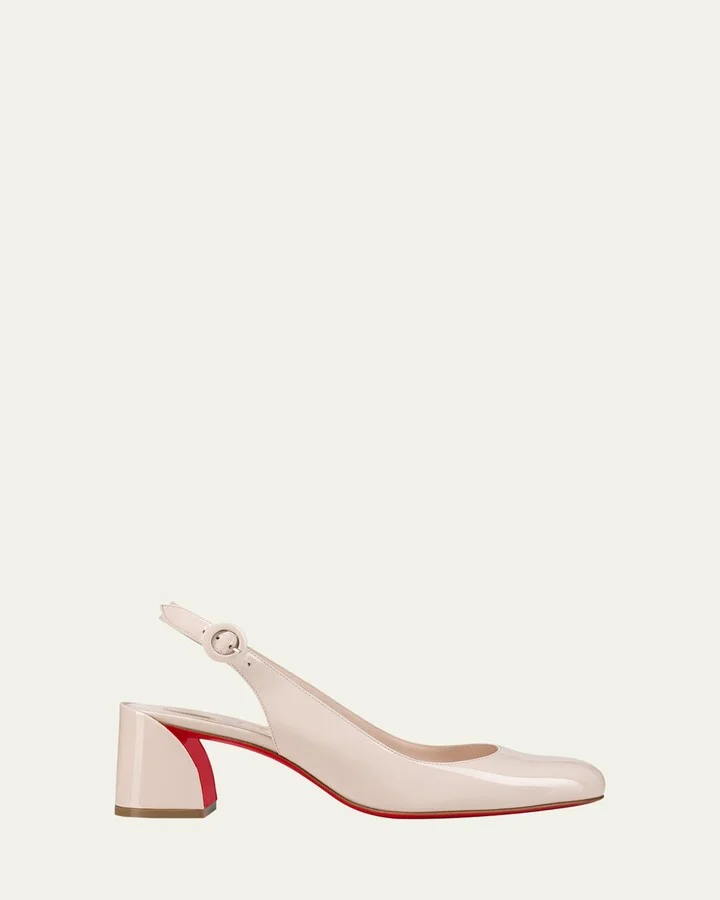 So Jane Patent Red Sole Slingback Pumps