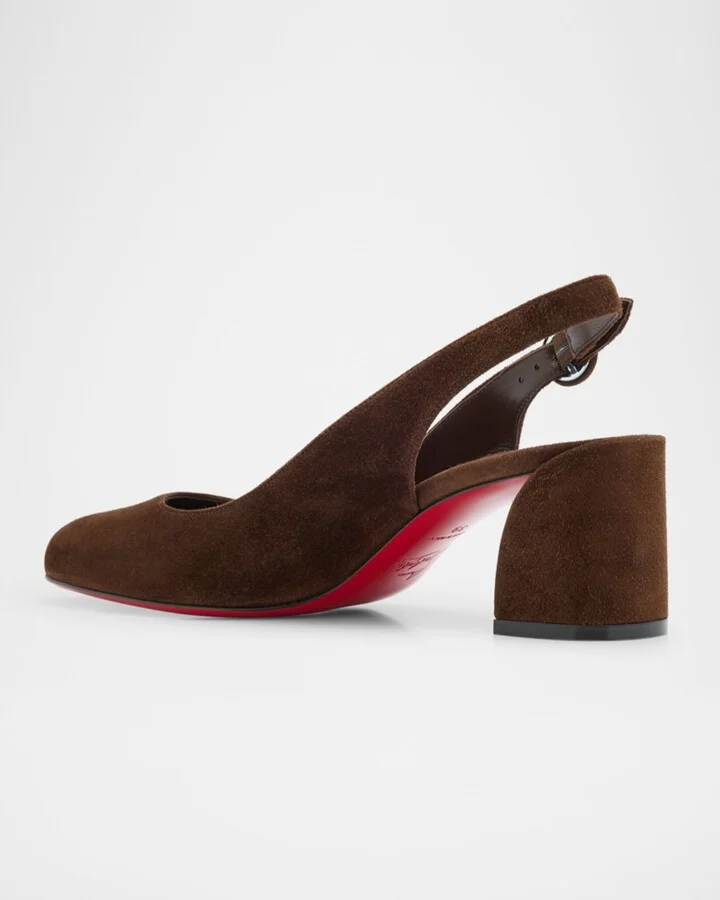 So Jane Suede Red Sole Slingback Pumps - Image 2