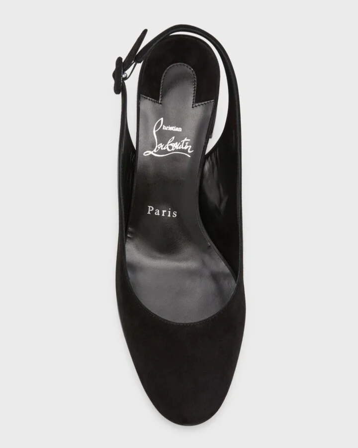 So Jane Suede Red Sole Slingback Pumps - Image 6