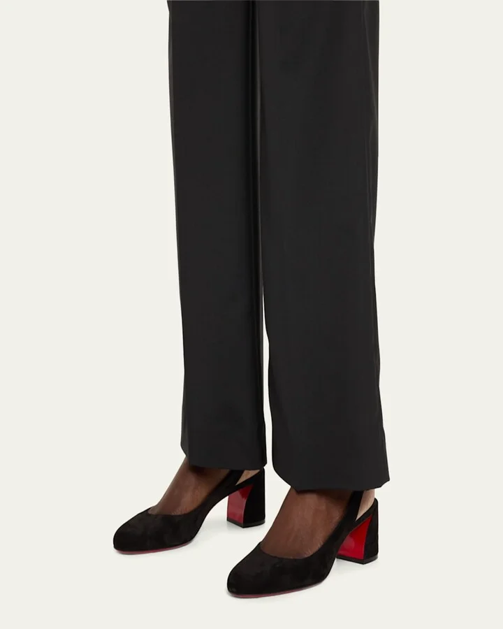 So Jane Suede Red Sole Slingback Pumps - Image 3