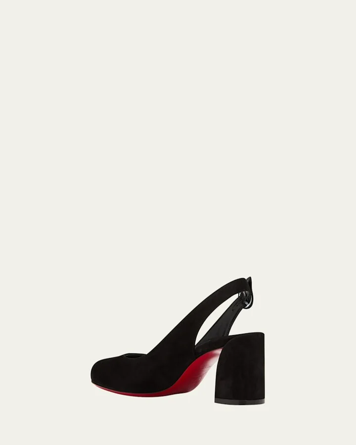 So Jane Suede Red Sole Slingback Pumps - Image 5