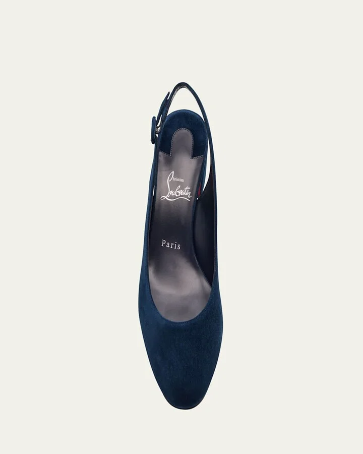 So Jane Suede Red Sole Slingback Pumps - Image 8