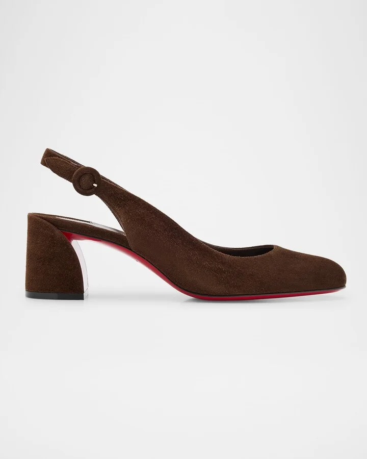 So Jane Suede Red Sole Slingback Pumps