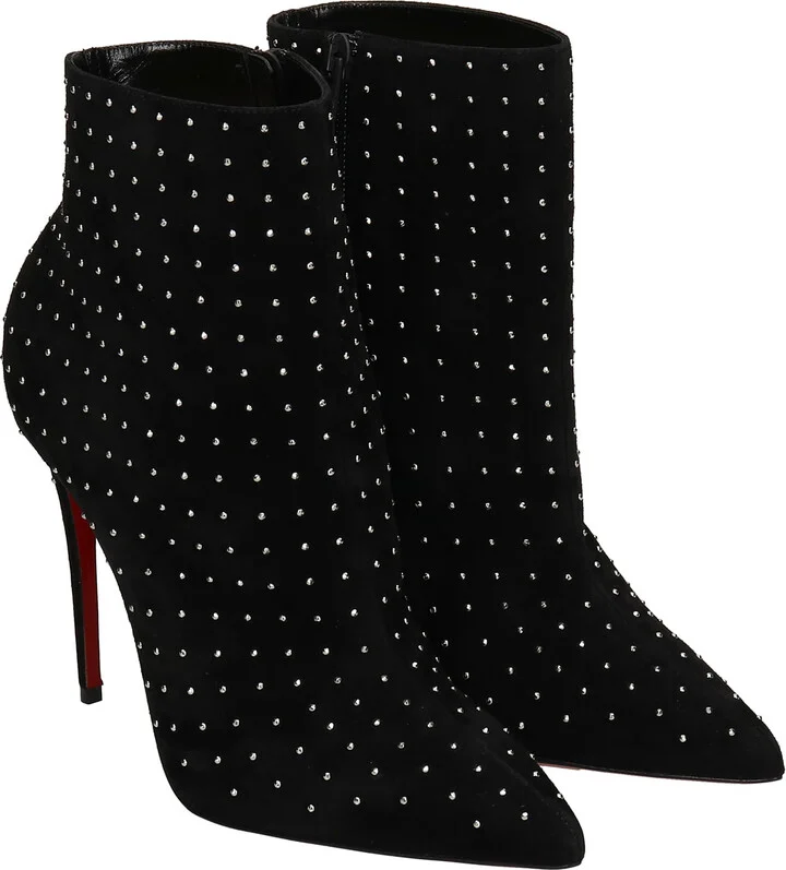 So Kate Booty High Heels Ankle Boots In Black Suede - Image 2