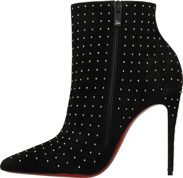 So Kate Booty High Heels Ankle Boots In Black Suede - Image 3