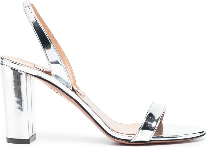 So Nude 60mm metallic sandals
