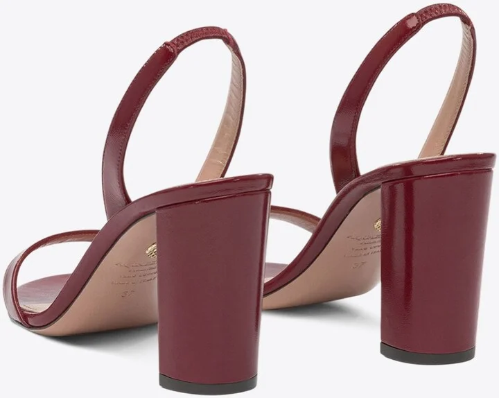 So Nude 85 Leather Slingback Sandals - Image 3