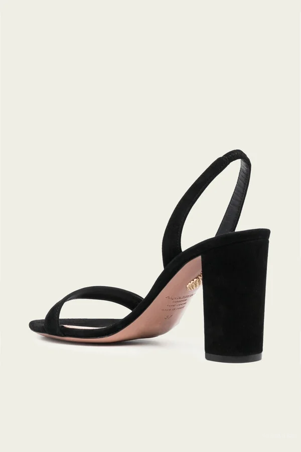 So Nude Block Suede Sandal 85 in Black - Image 3