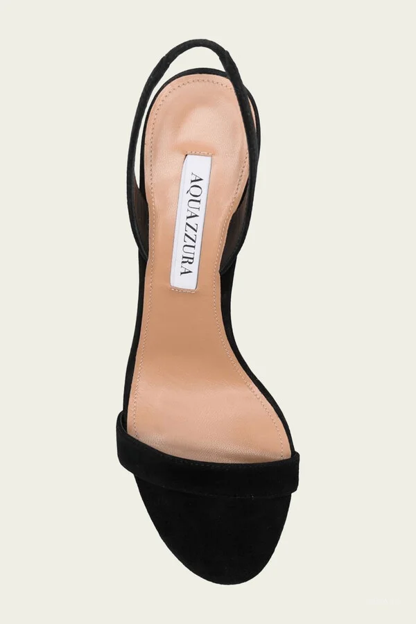 So Nude Block Suede Sandal 85 in Black - Image 4