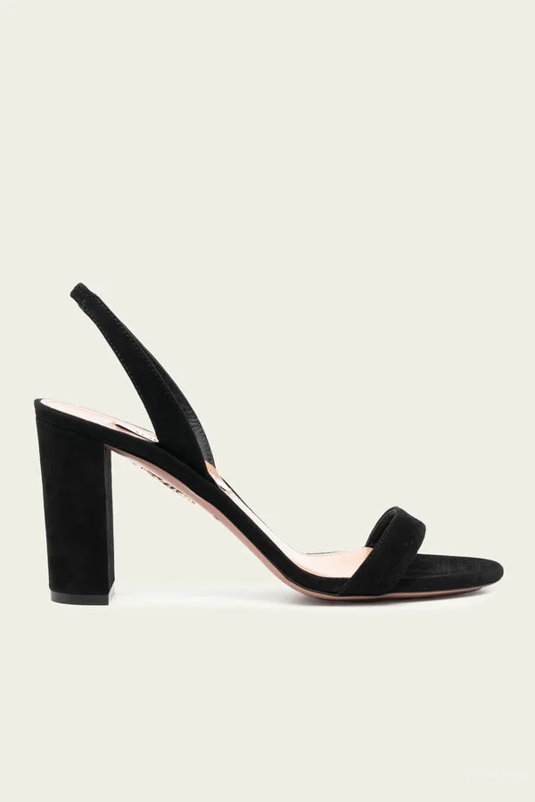 So Nude Block Suede Sandal 85 in Black