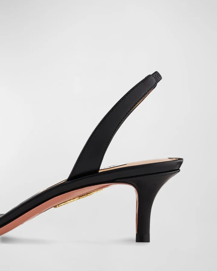 So Nude Leather Halter Sandals - Image 9