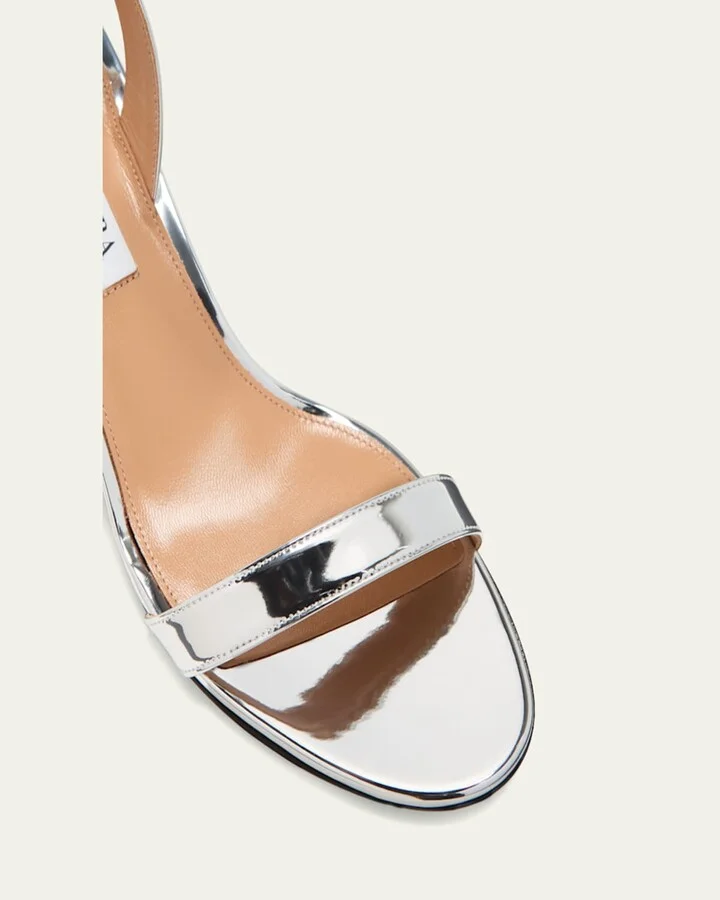 So Nude Metallic Halter Sandals - Image 2
