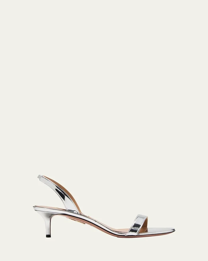 So Nude Metallic Halter Sandals