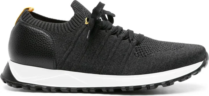 Sock-Ankle Lace-Up Sneakers