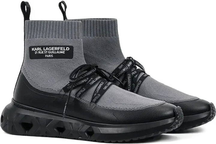 Sock-Knit High-Top Sneakers - Image 2