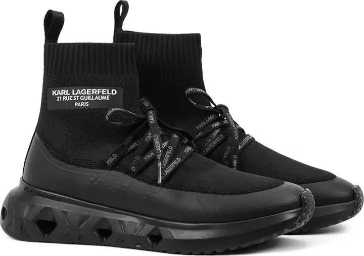 Sock-Knit Lace-Up Sneakers - Image 2