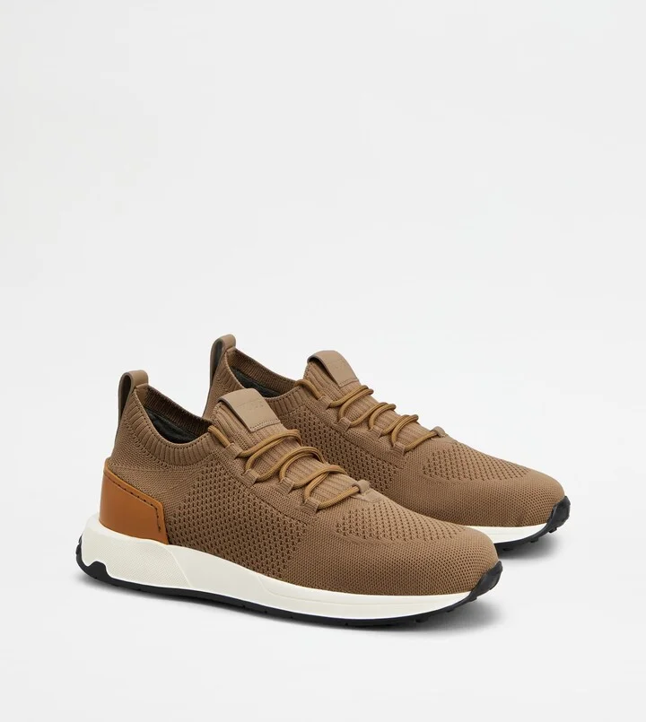 Sock Sneakers in Technical Fabric and Leather - Image 2