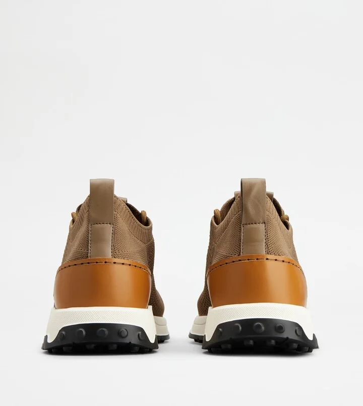 Sock Sneakers in Technical Fabric and Leather - Image 3