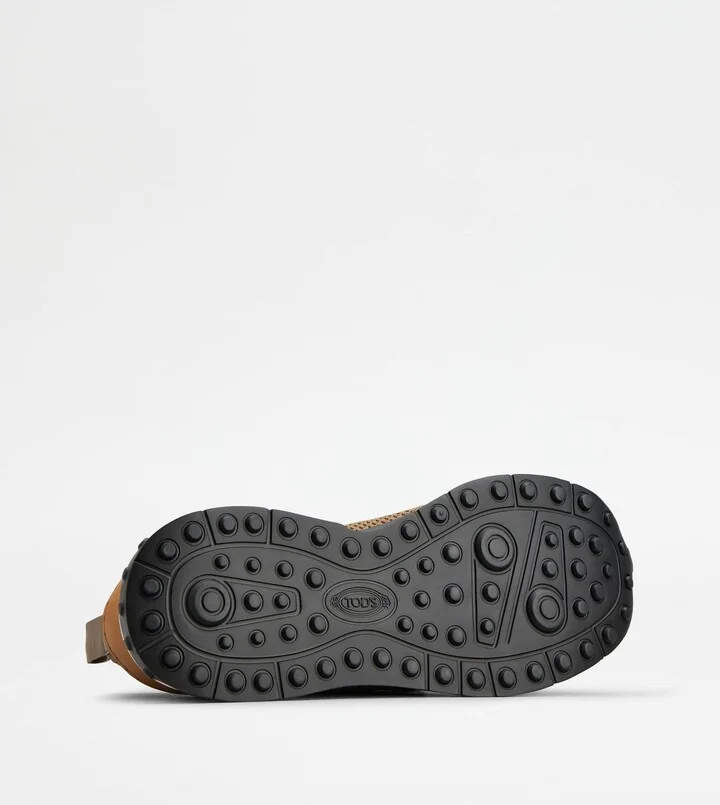 Sock Sneakers in Technical Fabric and Leather - Image 4