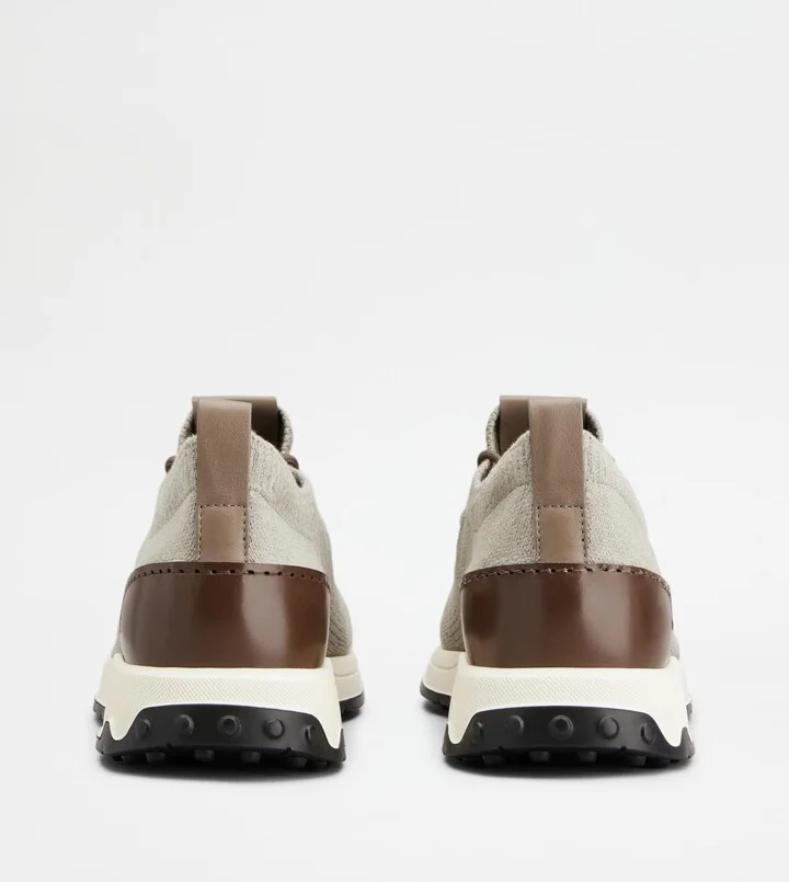 Sock Sneakers in Technical Fabric and Leather - Image 3