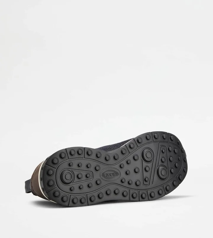 Sock Sneakers in Technical Fabric and Leather - Image 4
