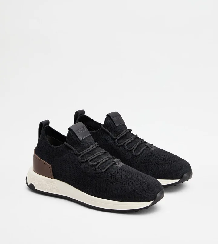 Sock Sneakers in Technical Fabric and Leather - Image 2