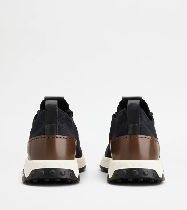 Sock Sneakers in Technical Fabric and Leather - Image 3