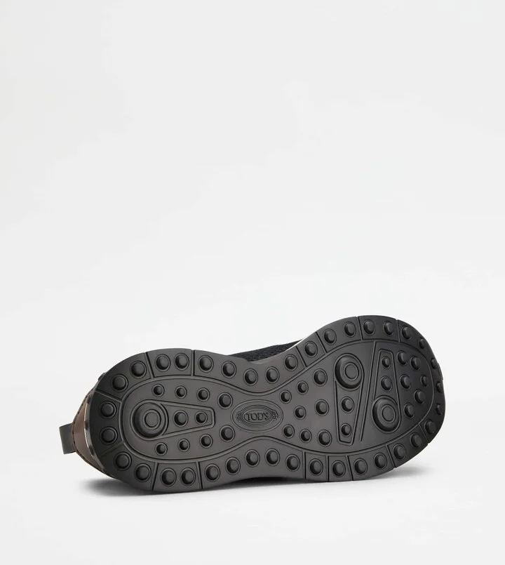 Sock Sneakers in Technical Fabric and Leather - Image 4