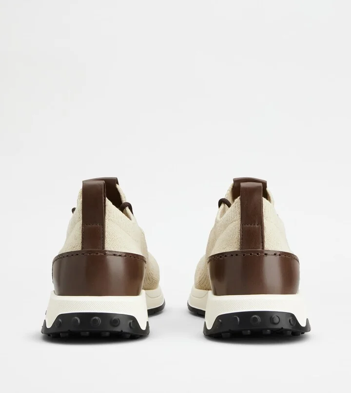 Sock Sneakers in Technical Fabric and Leather - Image 3