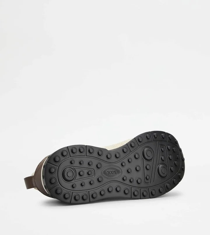 Sock Sneakers in Technical Fabric and Leather - Image 4