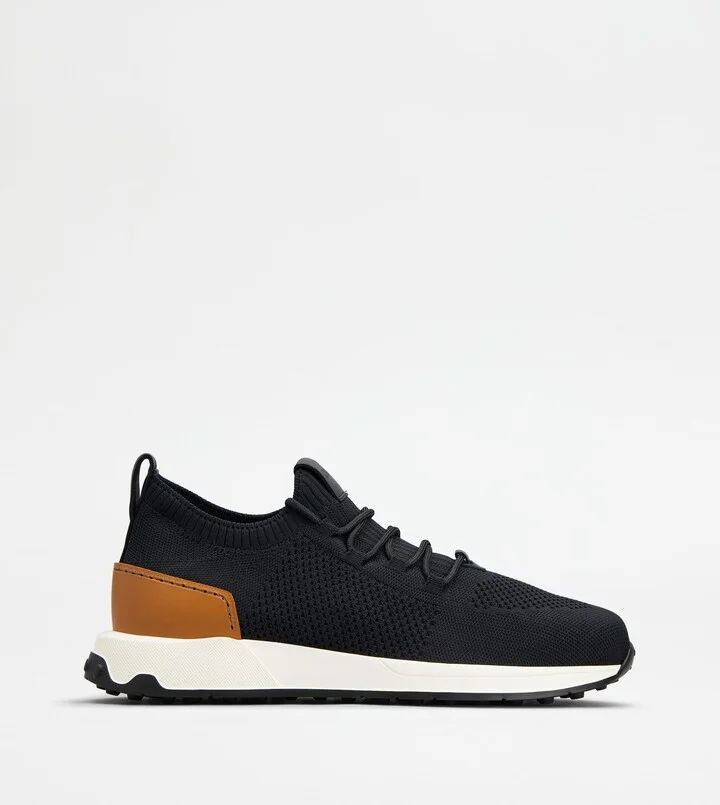 Sock Sneakers in Technical Fabric and Leather