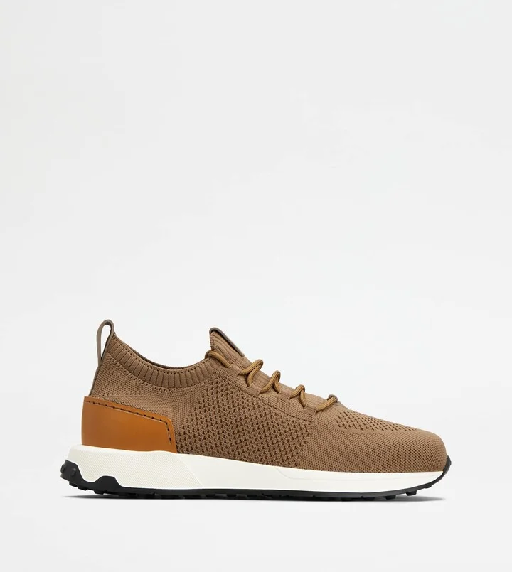 Sock Sneakers in Technical Fabric and Leather