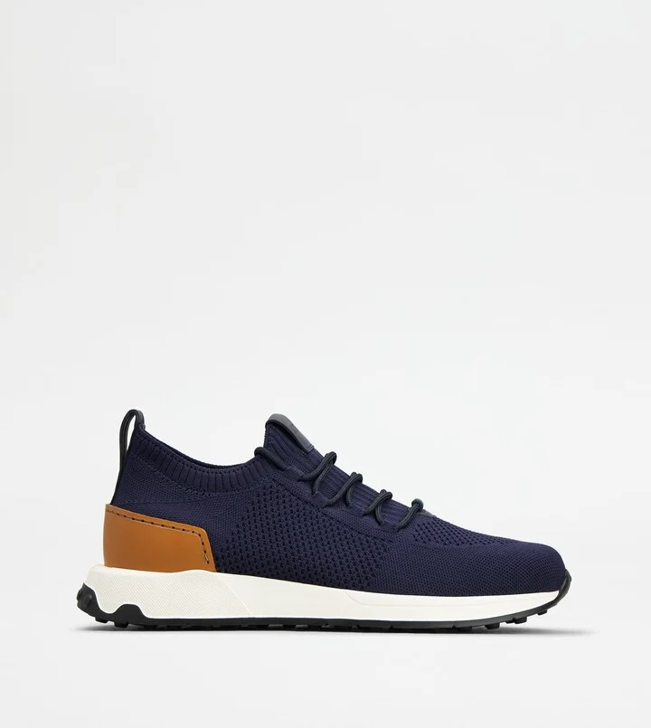 Sock Sneakers in Technical Fabric and Leather
