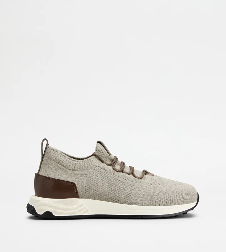 Sock Sneakers in Technical Fabric and Leather