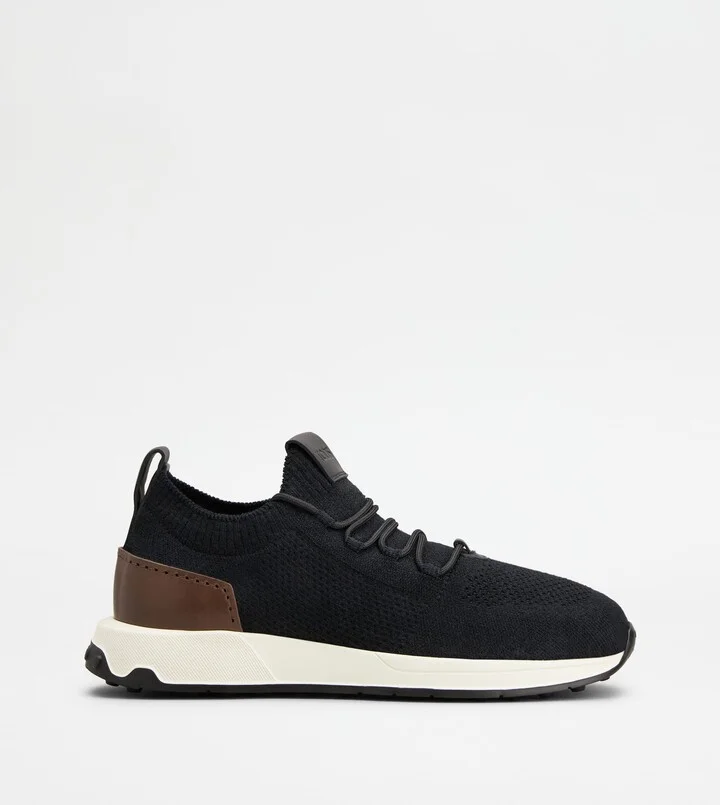 Sock Sneakers in Technical Fabric and Leather