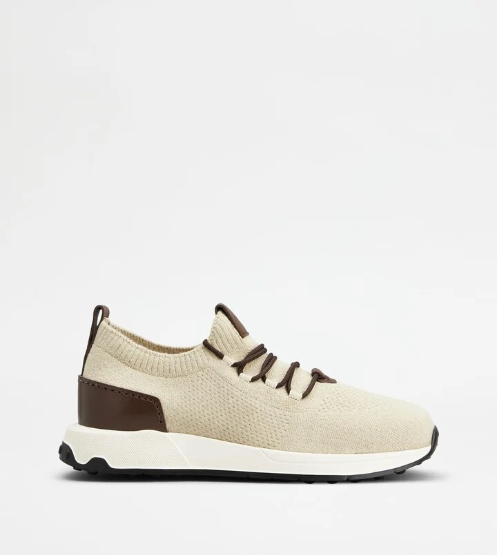 Sock Sneakers in Technical Fabric and Leather