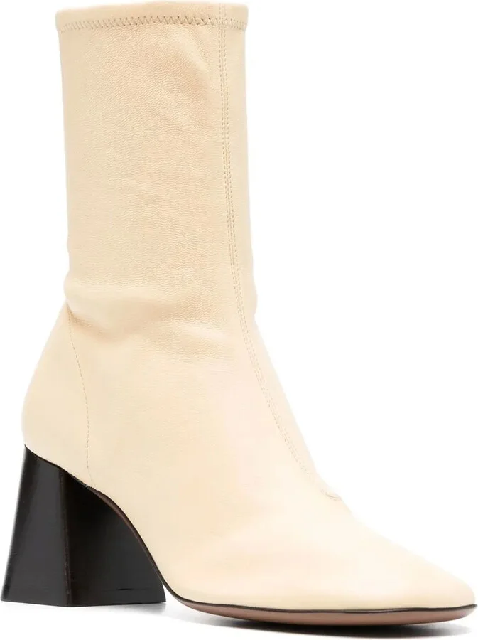 Sock-Style Leather Boots - Image 2
