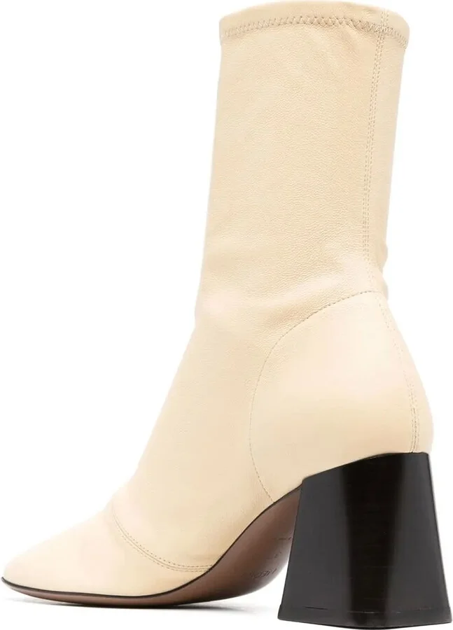 Sock-Style Leather Boots - Image 3