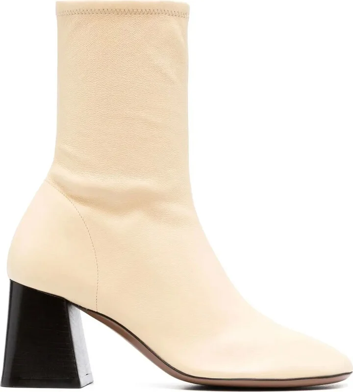 Sock-Style Leather Boots