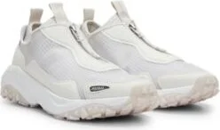 Sock-style zip-up trainers with EVA-rubber sole- White Women's Sneakers size 7