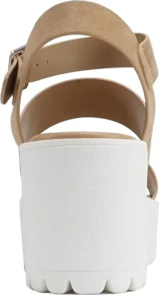 Soda ACCOUNT Women's Open Toe Block Heel Platform Sandals with Adjustable Ankle Strap - Cognac - Size - Image 8
