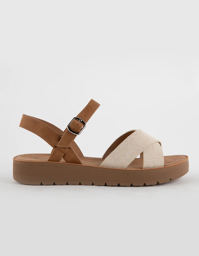 SODA Ankle Strap Womens Mini Flatform Sandals - Image 2