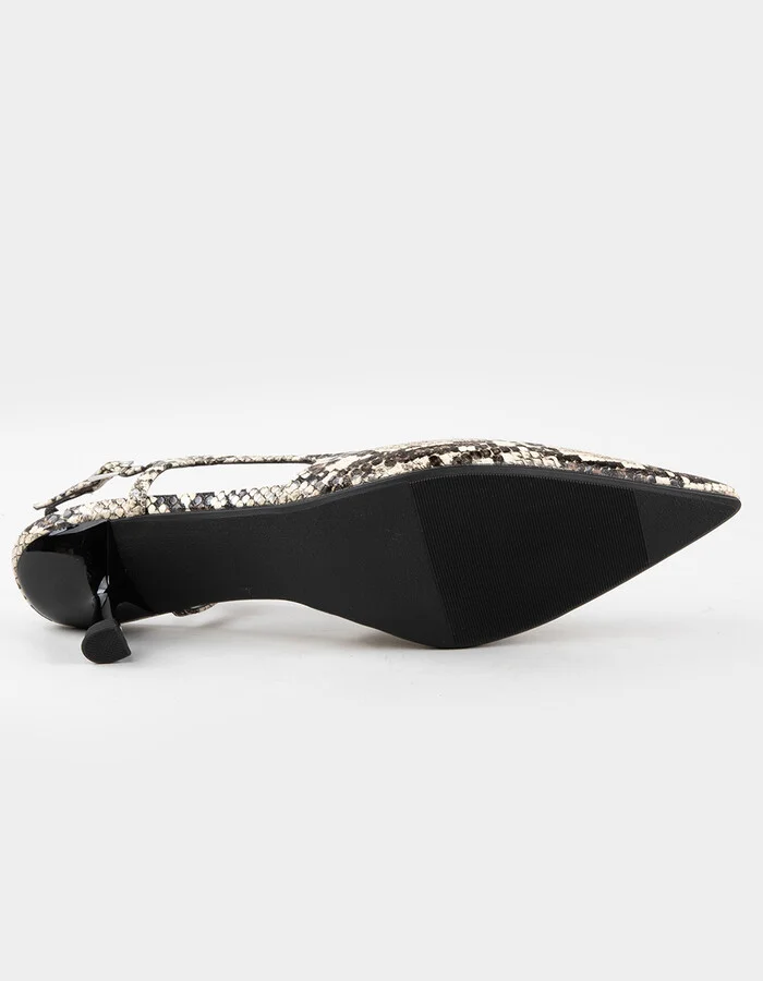 SODA Bell Womens Slingback Kitten Heels - Image 3