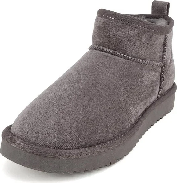 Soda MUTUAL Women's Faux Fur Mini Snow Ankle Boots - Tan Imitation Suede - Size - Image 3