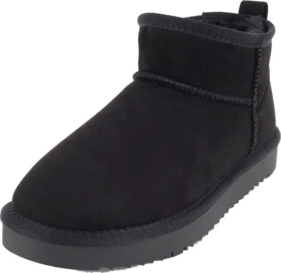 Soda MUTUAL Women's Faux Fur Mini Snow Ankle Boots - Tan Imitation Suede - Size - Image 5
